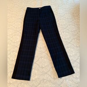 Veronica Beard Navy and Black Checkered Trousers Size 4